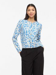 Vila Kardigan "Vimayas" w kolorze błękitnym rozmiar: XS. Niebieskie swetry Vila, s, bez wzorów, z materiału, bez ramiączek. Za 83.62 zł.