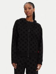 HUGO Bluza Flokki 50531659 Czarny Relaxed Fit. Czarne bluzy Hugo, xs, bez wzorów, z bawełny, bez kaptura. Za 289.99 zł.