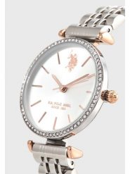 U.S. Polo Assn. Zegarek kwarcowy w kolorze srebrno-białym rozmiar: onesize. Szare, analogowe zegarki U.S. Polo Assn., metalowe. Za 217.99 zł.