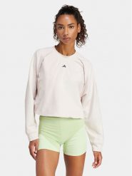 Adidas Bluza techniczna Power IT9199 Różowy Loose Fit. Czerwone bluzy bez kaptura adidas, l, bez wzorów, z syntetyku, bez kaptura, na fitness i siłownię. Za 169.99 zł.