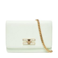 Torebka Elisabetta Franchi. Zielone kopertówki Elisabetta Franchi, bez wzorów, wizytowe, bez dodatków. Za 999.99 zł.