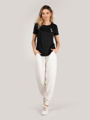 North Sails X Prada T-shirt "Foehn" | 45 2505 000 | T-shirt Foehn | Kobieta | Czarny. Czarne t-shirty North Sails, xxs, z aplikacjami, z poliesteru, bez kołnierzyka, bez ramiączek. W wyprzedaży za 199.00 zł.