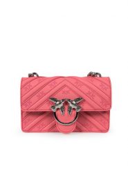 Pinko Torebka "Mini Love Stripes" | 1P21AA Y5F3 | Kobieta | Różowy. Czerwone torebki klasyczne Pinko, bez wzorów, ze skóry, eleganckie, bez dodatków. W wyprzedaży za 849.00 zł.