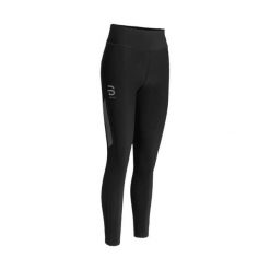 Damskie legginsy Daehlie Sportswear. Czarne legginsy DAEHLIE, bez wzorów, z elastanu. Za 398.00 zł.