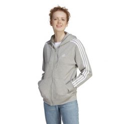 Bluza z kapturem damska Adidas Gym & Pilates. Białe bluzy adidas, m, bez wzorów, z bawełny, sportowe, bez ramiączek, z kapturem. W wyprzedaży za 189.99 zł.
