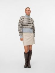 Vero Moda Sweter w kolorze szarym rozmiar: L. Szare swetry Vero Moda, l, bez wzorów, z wełny, bez ramiączek. Za 136.13 zł.