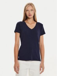 LAUREN RALPH LAUREN T-Shirt ILN62373 Granatowy Regular Fit. Niebieskie t-shirty Lauren Ralph Lauren, s, bez wzorów, z bawełny, bez kołnierzyka, bez ramiączek. Za 199.99 zł.