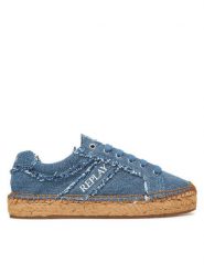 REPLAY Espadryle GWF22 .000.C0088T Niebieski. Niebieskie espadryle Replay, bez wzorów, z materiału, bez obcasa. Za 449.99 zł.