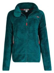 Geographical Norway Kurtka polarowa "Upaline" w kolorze ciemnozielonym rozmiar: XXL. Zielone kurtki Geographical Norway, xxl, bez wzorów, z polaru, bez kaptura. Za 109.52 zł.