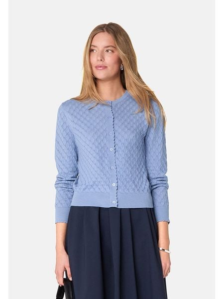 Rodier Kardigan w kolorze błękitnym rozmiar: S. Niebieskie swetry Rodier, s, bez wzorów, z kaszmiru, klasyczne, bez ramiączek. Za 270.39 zł.