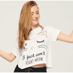 Dwuczęściowa piżama z nadrukiem - Biały. Piżamy marki Sinsay. Za 39.99 zł.