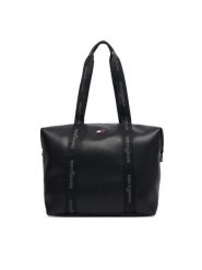 Tommy Jeans Torebka Tjw Daily Elevated Tote AW0AW19046 Czarny. Czarne torebki klasyczne Tommy Jeans, bez wzorów, z jeansu, bez dodatków. Za 449.99 zł.
