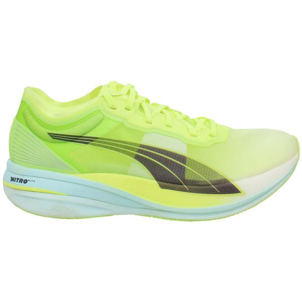 Buty do biegania damskie PUMA Deviate Nitro Elite Racer. Żółte buty do biegania Puma, bez wzorów, bez zapięcia, do biegania. Za 489.99 zł.