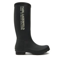 Kalosze KARL LAGERFELD. Czarne kalosze KARL LAGERFELD, bez wzorów, bez zapięcia. Za 379.99 zł.
