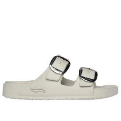 Klapki złota gwiazda damskie Skechers Arch Fit Cali Breeze. Brązowe klapki Skechers, bez wzorów, bez obcasa, bez zapięcia. Za 290.00 zł.