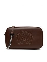 Beverly Hills Polo Club Torebka C-BHPC-L-010-08 Brązowy. Brązowe listonoszki Beverly Hills Polo Club, bez wzorów, z materiału, bez dodatków. Za 159.99 zł.