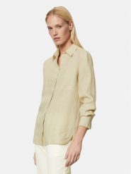 Marc O'Polo Koszula 403 1135 42427 Beżowy Regular Fit. Brązowe koszule Marc O'Polo, bez wzorów, ze lnu, bez kołnierzyka, bez ramiączek. Za 279.99 zł.