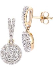 Revoni Złote kolczyki-wkrętki z diamentami rozmiar: onesize. Żółte kolczyki Revoni, z diamentem, złote. Za 3,458.99 zł.