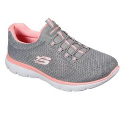 Obuwie Sportowe Damskie Skechers Summits Szary. Czerwone buty sportowe lifestyle Skechers, bez wzorów, bez zapięcia, trekkingowe, skechers sport. W wyprzedaży za 209.00 zł.