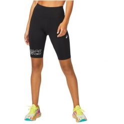 Spodenki sportowe damskie Asics Noosa Sprinter Short. Czarne szorty sportowe ASICS, bez wzorów, z elastanu. Za 129.99 zł.