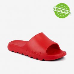 Klapki damskie Coqui Lou. Czerwone klapki Coqui, bez wzorów, eleganckie, bez obcasa, bez zapięcia. Za 121.99 zł.