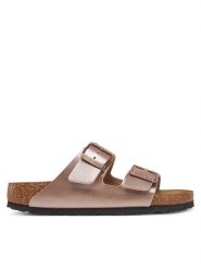 Birkenstock Klapki Arizona 1023960 Różowy. Czerwone klapki Birkenstock, bez wzorów, ze skóry, bez obcasa, bez zapięcia. Za 399.99 zł.