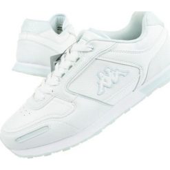 Buty Kappa Logo Voghera 5 3112H5W-A0N białe. Białe buty treningowe bez wzorów, z gumy, bez zapięcia. Za 190.76 zł.