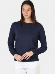 Sweter damski TBS Addenpul. Niebieskie swetry TBS, l, bez wzorów, z bawełny, eleganckie, bez ramiączek. Za 329.00 zł.