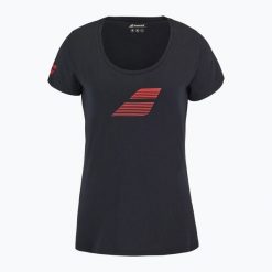 Koszulka damska Babolat Exercise Flag W. Czarne t-shirty sportowe BABOLAT, xs, bez wzorów, z bawełny, bez ramiączek, na fitness i siłownię. Za 87.99 zł.