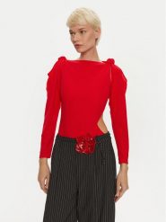ROTATE Body Linno 1137473017 Czerwony Slim Fit. Czerwone body i gorsety ROTATE, bez wzorów, z syntetyku, bez ramiączek. Za 479.99 zł.