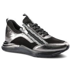Srebrne Sneakersy Artiker Damskie Modne Obuwie. Szare buty treningowe Artiker, bez wzorów, z nubiku, bez zapięcia. Za 259.00 zł.
