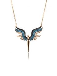 Lodie Silver Srebrny naszyjnik z elementem ozdobnym - dł. 43 cm rozmiar: onesize. Szare naszyjniki Lodie Silver, z materiału, z cyrkonią, srebrne. Za 65.45 zł.