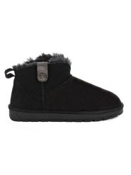 ISLAND BOOT Botki "Ifza" w kolorze czarnym rozmiar: 40. Czarne botki Island Boot, z aplikacjami, z materiału, z okrągłym noskiem, bez obcasa, bez zapięcia. Za 151.90 zł.