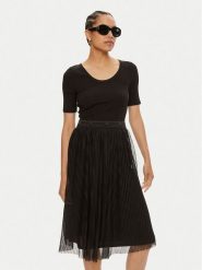 DKNY Sukienka codzienna P4DDSXMP Czarny Regular Fit. Czarne sukienki DKNY, na co dzień, l, bez wzorów, z bawełny, bez kołnierzyka, bez ramiączek, proste. Za 399.99 zł.