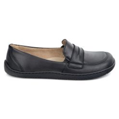 Olivier Barefoot Eleganckie Damskie minimalistyczne mokasyny skórzane 1280 czarne lico. Czarne mokasyny bez wzorów, z materiału. Za 484.00 zł.