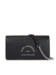 KARL LAGERFELD Torebka 240W3247 Czarny. Czarne listonoszki KARL LAGERFELD, bez wzorów, ze skóry, bez dodatków. Za 379.99 zł.