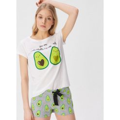 Dwuczęściowa piżama z awokado - Biały. Piżamy marki Sinsay. Za 39.99 zł.