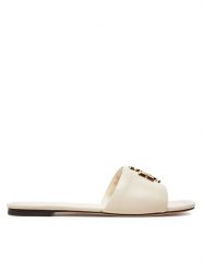 Tory Burch Klapki Eleanor 157966 Écru. Klapki Tory Burch, bez wzorów, ze skóry, bez obcasa, bez zapięcia. Za 1,599.00 zł.