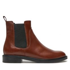 Sztyblety Vagabond Shoemakers. Brązowe botki Vagabond Shoemakers, bez wzorów, bez obcasa, na płaskiej podeszwie, bez zapięcia. Za 379.99 zł.