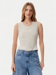 Tommy Jeans Top DW0DW21369 Beżowy Slim Fit. Brązowe topy Tommy Jeans, xl, bez wzorów, z bawełny, bez kołnierzyka, bez ramiączek. Za 79.99 zł.