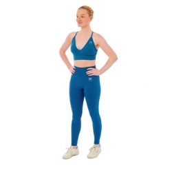 Damski zestaw sportowy Xtreme - legginsy + biustonosz sportowy - Niebieski. Niebieskie legginsy XTREME SOCKSWEAR, bez wzorów, z materiału, sportowe. Za 190.74 zł.