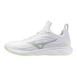 Buty do siatkówki damskie Mizuno Wave Luminous Elite. Białe buty treningowe Mizuno, bez wzorów, z materiału, bez zapięcia, do siatkówki, mizuno wave. Za 479.99 zł.