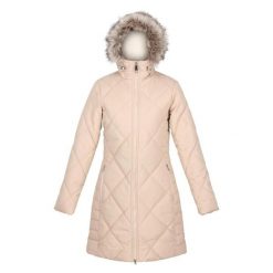 Płaszcz turystyczny zimowy damski Fritha II pikowany. Brązowe płaszcze Regatta, na zimę, bez wzorów, z futra, eleganckie, bez kaptura. Za 179.99 zł.