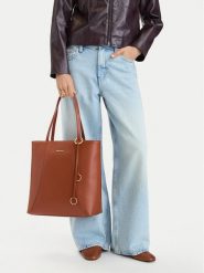 GINO ROSSI Torebka C-LDA9167A Brązowy. Brązowe shopper bag Gino Rossi, bez wzorów, ze skóry, bez dodatków. Za 229.99 zł.