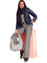 Heine Kurtka pikowana w kolorze granatowym rozmiar: 38. Niebieskie kurtki Heine, bez wzorów, prążkowane, bez kaptura. Za 157.35 zł.