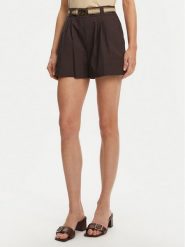 TWINSET Szorty materiałowe 251TT2106 Brązowy Loose Fit. Brązowe szorty Twinset, bez wzorów, z bawełny. Za 579.99 zł.