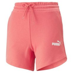 Krótkie spodenki damskie Puma ESS 5''. Czerwone szorty sportowe Puma, bez wzorów, na fitness i siłownię. Za 102.99 zł.
