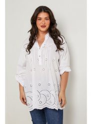 Curvy Lady Tunika w kolorze białym rozmiar: 48/50. Białe tuniki Curvy Lady, bez wzorów, klasyczne, bez kołnierzyka, bez ramiączek. Za 145.60 zł.