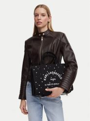 KARL LAGERFELD Torebka B3W50022 Czarny. Czarne torebki klasyczne KARL LAGERFELD, bez wzorów, z materiału, bez dodatków. Za 649.99 zł.