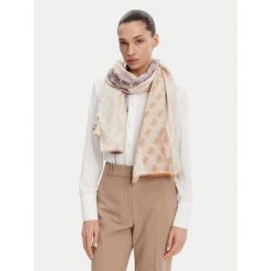 Chusta Guess. Brązowe chusty Guess, z aplikacjami. Za 289.99 zł.